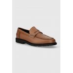 BOSS mocasini de piele Joray barbati, culoarea maro, 50516555
