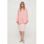 By Malene Birger camasa din bumbac femei, culoarea roz, cu guler clasic, relaxed