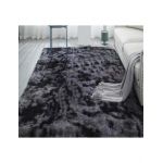 Covor Fluffy Premium En-Gros, 150 x 200 cm, Negru Albastrui