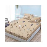 Husa Cocolino cu Elastic En-Gros, 3 Piese, pentru Pat Dublu, 180 x 200 cm, Crem