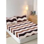 Husa Cocolino cu Elastic En-Gros, 3 Piese, pentru Pat Dublu, 180 x 200 cm, Maro