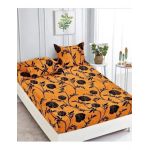 Husa Cocolino cu Elastic En-Gros, 3 Piese, pentru Pat Dublu, 180 x 200 cm, Portocaliu