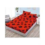 Husa Cocolino cu Elastic En-Gros, 3 Piese, pentru Pat Dublu, 180 x 200 cm, Rosu