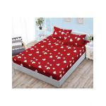 Husa Cocolino cu Elastic En-Gros, 3 Piese, pentru Pat Dublu, 180 x 200 cm, Rosu