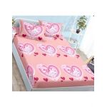 Husa Cocolino cu Elastic En-Gros, 3 Piese, pentru Pat Dublu, 180 x 200 cm, Roz