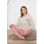 Pijama Dama Baki Licra 300 Roz Prafuit Engros