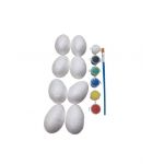 Set oua din polistiren pentri pictat cu acuarele 8/buc in set 6,5 cm