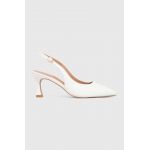 Answear Lab pantofi cu toc culoarea alb