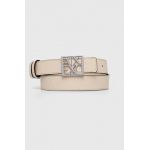 Armani Exchange curea cu doua fete femei, culoarea bej