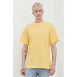 Karl Kani tricou din bumbac barbati, culoarea galben