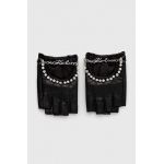 Karl Lagerfeld manusi de piele femei, culoarea negru