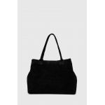 Answear Lab geanta de mana din piele intoarsa culoarea negru