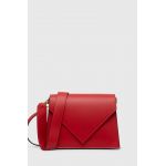 Answear Lab poseta de piele culoarea rosu