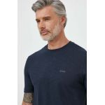 BOSS Orange tricou din bumbac bărbați, culoarea bleumarin, melanj 50511158