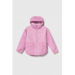Columbia geaca copii Rainy Trails Fleece culoarea roz