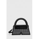 Karl Lagerfeld geanta de mana din piele intoarsa culoarea negru