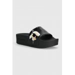 Karl Lagerfeld papuci KONDO MAXI femei, culoarea negru, cu platforma, KL80806N