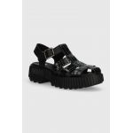 Sorel sandale de piele ONA STREETWORKS FISHERMA femei, culoarea negru, cu platforma, 2084691010