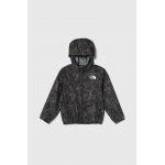 The North Face geaca copii NEVER STOP HOODED WINDWALL JACKET culoarea gri