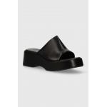 Answear Lab papuci femei, culoarea negru, cu platforma