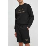 Armani Exchange pantaloni scurti barbati, culoarea negru