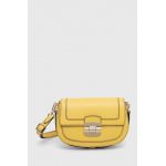 Furla poseta de piele culoarea galben