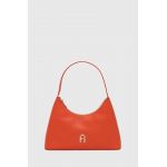 Furla poseta de piele culoarea portocaliu