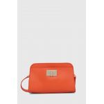 Furla poseta de piele culoarea portocaliu