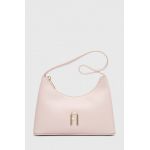 Furla poseta de piele culoarea roz