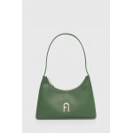Furla poseta de piele culoarea verde