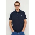 Paul&Shark polo de bumbac culoarea albastru marin, neted