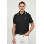 Paul&Shark polo de bumbac culoarea negru, neted