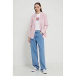 Abercrombie & Fitch sacou culoarea roz, un singur rand de nasturi, neted