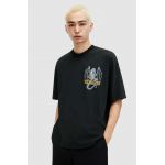 AllSaints tricou din bumbac DRAGONSKULL barbati, culoarea negru, cu imprimeu