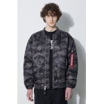 Alpha Industries geaca bomber MA-1 CS Camo barbati, culoarea negru, de tranzitie