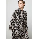 Answear Lab camasa femei, culoarea negru, cu guler clasic, relaxed