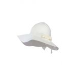 Jamiks pălărie din bumbac pentru copii KATRINE culoarea alb, bumbac
