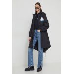 Karl Lagerfeld Jeans geaca femei, culoarea negru, de tranzitie