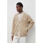 American Vintage cardigan din amestec de lana culoarea bej