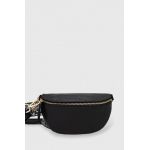Answear Lab borseta de piele culoarea negru