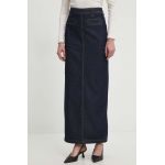 Answear Lab fusta jeans culoarea albastru marin, maxi, drept