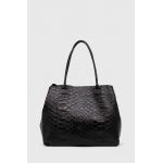 Answear Lab poseta de piele culoarea negru