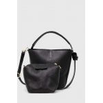 Answear Lab poseta de piele culoarea negru