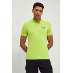 EA7 Emporio Armani tricou polo barbati, culoarea verde, cu imprimeu