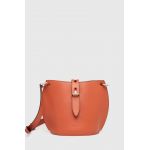 Furla poseta de piele culoarea portocaliu
