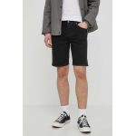 Levi's pantaloni scurti din bumbac culoarea negru