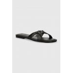 Answear Lab slapi de piele femei, culoarea negru