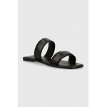 Answear Lab slapi de piele femei, culoarea negru