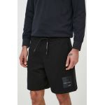 Armani Exchange pantaloni scurti barbati, culoarea negru