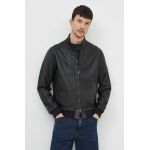 Bomboogie geaca de piele barbati, culoarea negru, de tranzitie